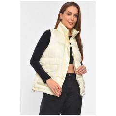 Жилетка жіноча молочного кольору 192437L