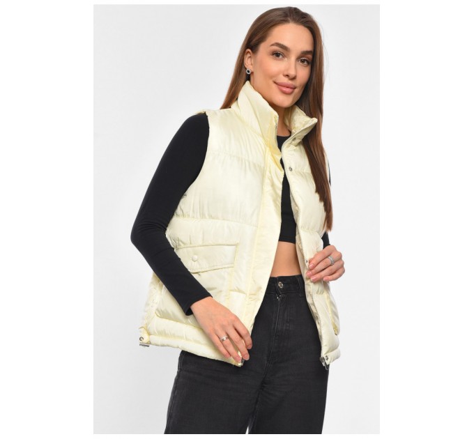 Жилетка жіноча молочного кольору 192437L