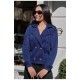 Піджак жіночий  кашеміровий темно-синього кольору 192557L