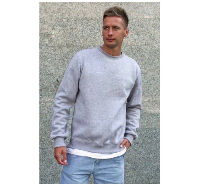 Батнік чоловічій на флісі сірого кольору 192803L