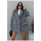 Пальто-піджак жіночий сірого кольору 192868L