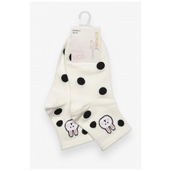 Шкарпетки дитячі демісезонні білого кольору з малюнком 192878L