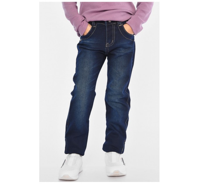 Джинси дитячі для дівчинки темно-синього кольору 192961L
