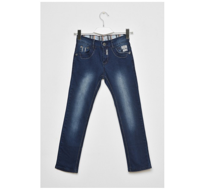 Джинсы для девочки синего цвета 193003L