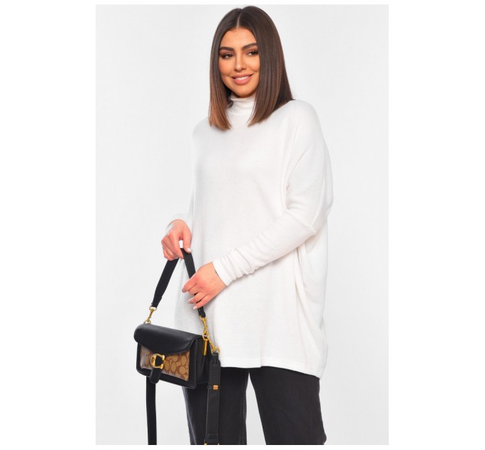 Туніка жіноча напівбатальна білого кольору 193110L