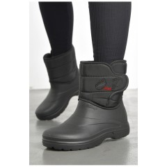 Дутики жіночі на хутрі чорного кольору 193171L