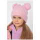Шапка підліткова для дівчинки однотонна рожевого кольору 193181L Шапка підліткова для дівчинки однотонна рожевого кольору 193181L