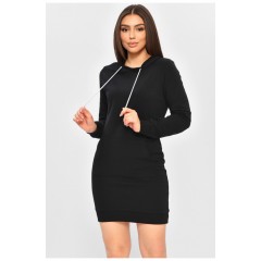Туніка-худі жіноча чорного кольору 193298L Туніка-худі жіноча чорного кольору 193298L