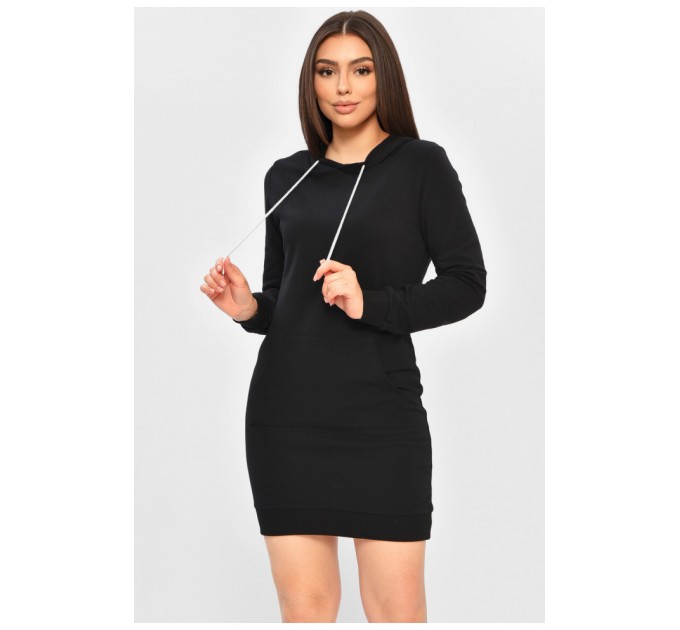 Туніка-худі жіноча чорного кольору 193298L