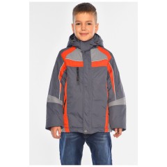 Куртка дитяча для хлопчика демісезонна сірого кольору 193583L