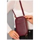Женский клатч из экокожи бордового цвета 193646L