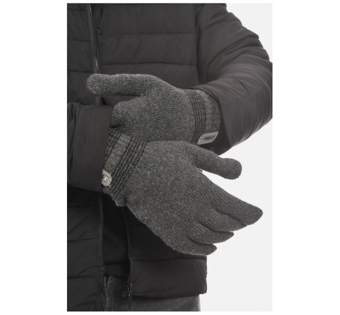 Рукавички чоловічі акрилові утеплені сірого кольору 193697L