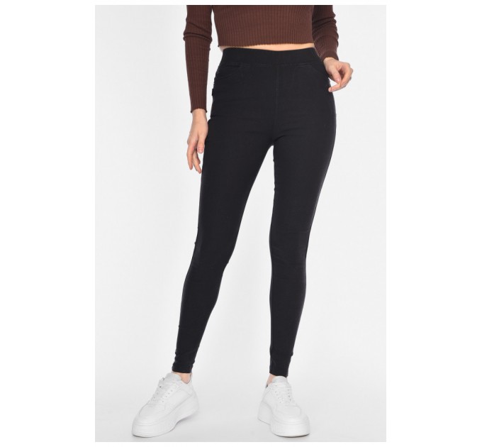 Джинси жіночі звужені чорного кольору 193885L