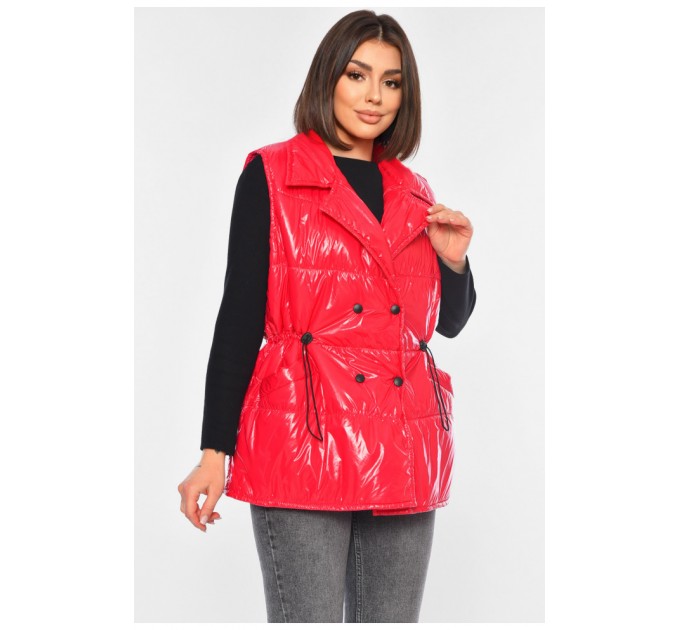 Жилетка жіноча малинового кольору 193891L