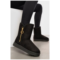 Уггі жіночі на хутрі чорного кольору 193927L