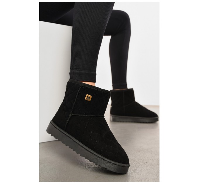 Угги женские на меху черного цвета 193934L