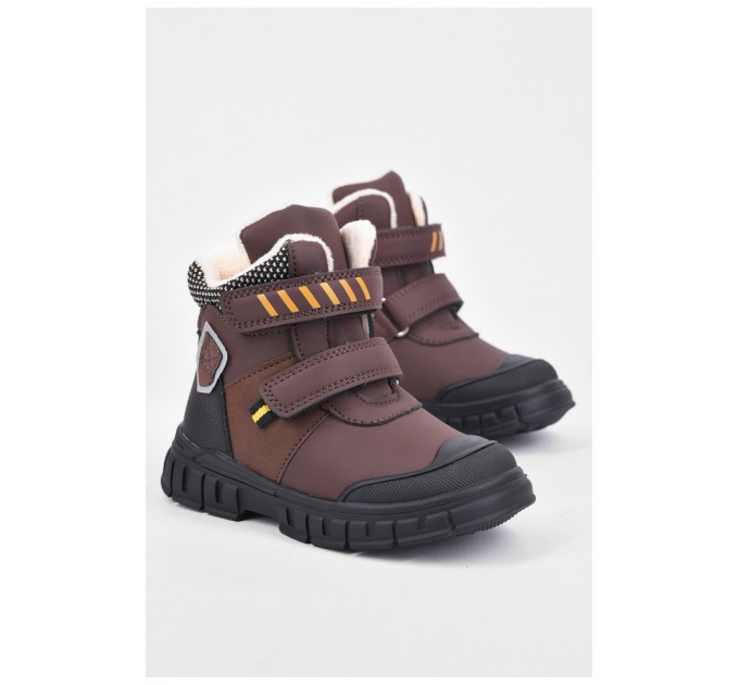 Черевики дитячі для хлопчика демісезонні коричневого кольору 194097L