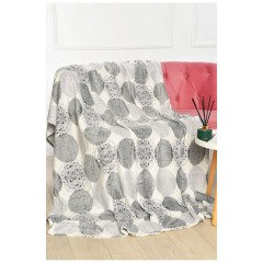 Плед белый с принтом размер 150*200 194107L