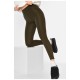 Лосини жіночі на флісі кольору хакі 194307L