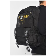 Рюкзак мужской текстильный черного цвета 194330L