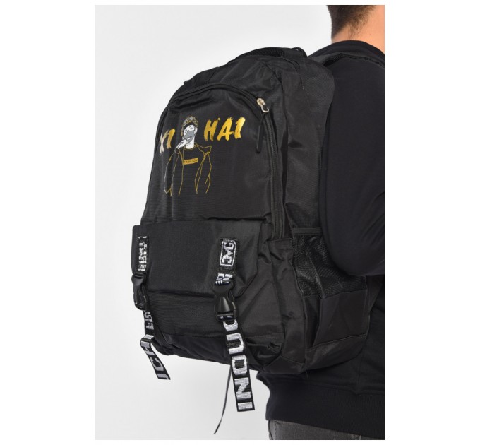 Рюкзак чоловічий текстильний чорного кольору 194330L