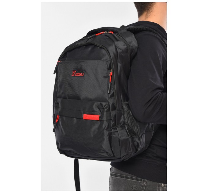 Рюкзак мужской текстильный черного цвета 194336L