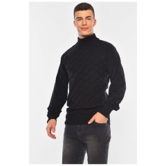 Светр чоловічий однотонний чорного кольору 194482L