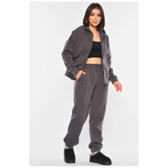 Спортивний костюм жіночий темно-сірого кольору 194534L