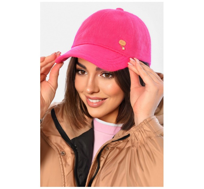 Кепка жіноча ангорова рожевого кольору 194733L