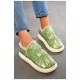 Капці домашні жіночі зеленого кольору 194784L