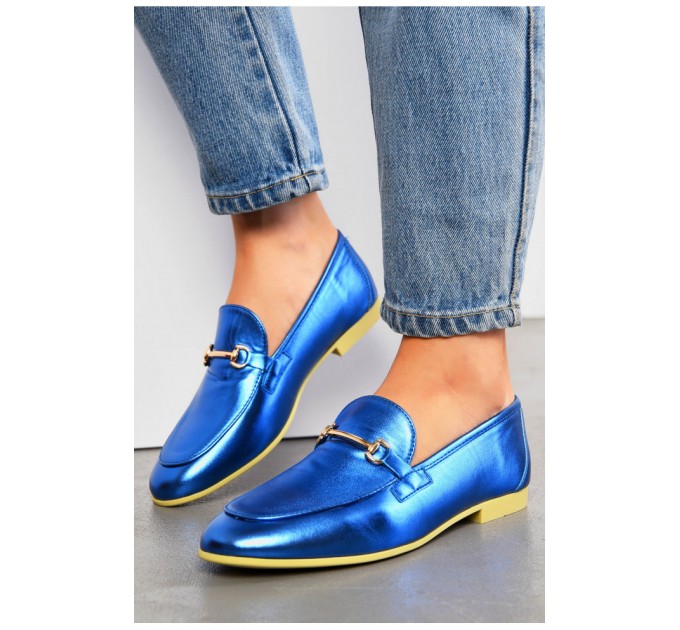 Балетки женские синего цвета 194913L