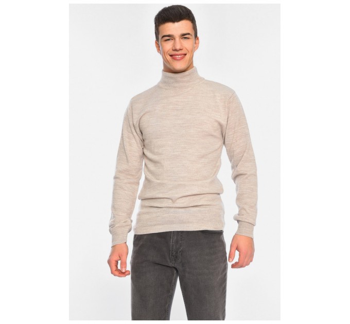 Светр чоловічий однотонний сірого кольору 195391L