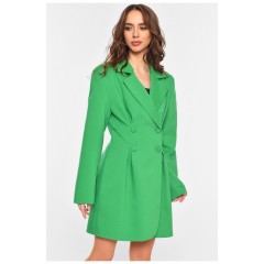 Платье-пиджак женское однотонное зеленого цвета 195434L