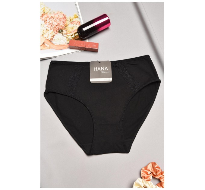 Труси жіночі напівбатальні чорного кольору 195543L