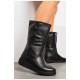 Чоботи жіночі зимові на блискавці чорного кольору 195862L