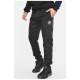 Спортивні штани чоловічі на штучному хутрі чорного кольору 196152L