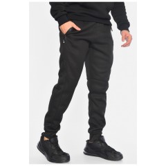 Спортивні штани чоловічі на флісі чорного кольору 196153L
