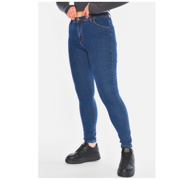 Джинси жіночі скінні темно-синього кольору 196250L