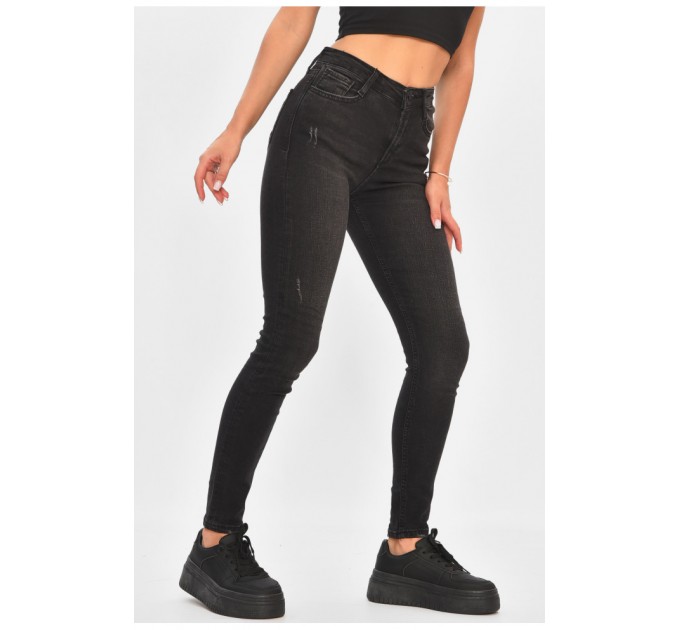 Джинсы женские скинные серого цвета 196252L