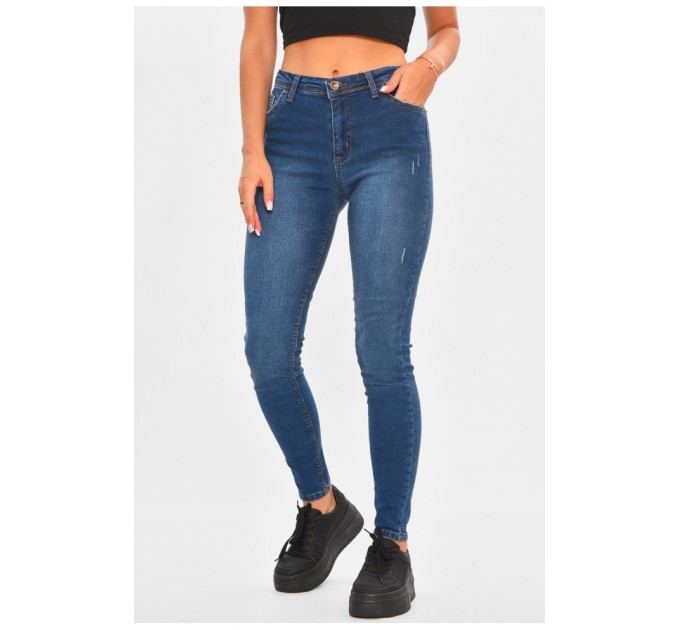 Джинси жіночі скінні темно-синього кольору 196262L