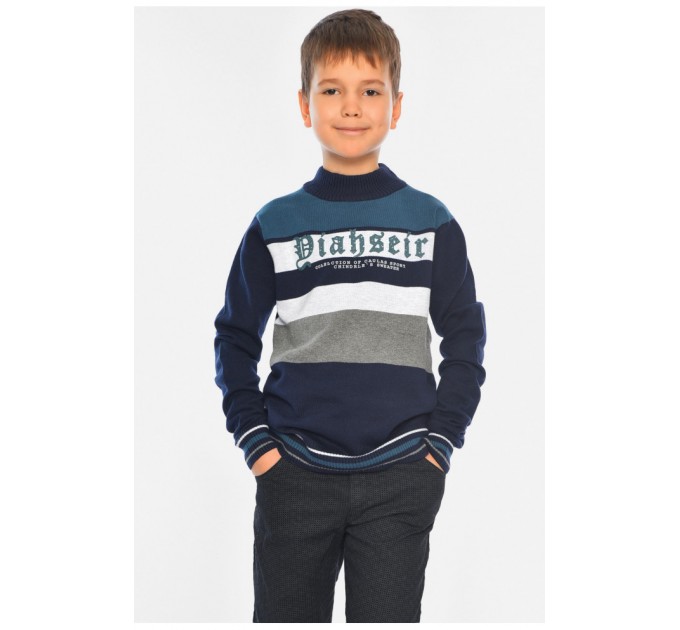 Свитер детский для мальчика изумрудного цвета 196337L