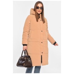Куртка женская удлиненная демисезонная коричневого цвета 196382L Куртка женская удлиненная демисезонная коричневого цвета 196382L