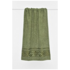 Рушник для обличчя махровий зеленого кольору 196458L