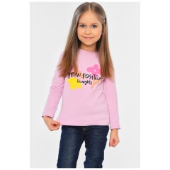 Лонгслив детский для девочки розового цвета 196530L
