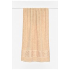 Полотенце банное махровое светло-бежевого цвета 196539L Полотенце банное махровое светло-бежевого цвета 196539L