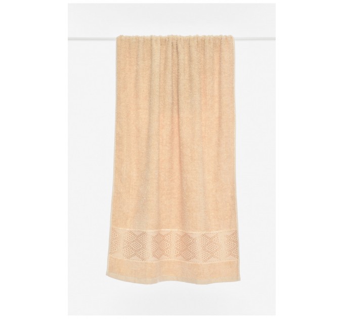 Рушник банний махровий світло-бежевого кольору 196539L