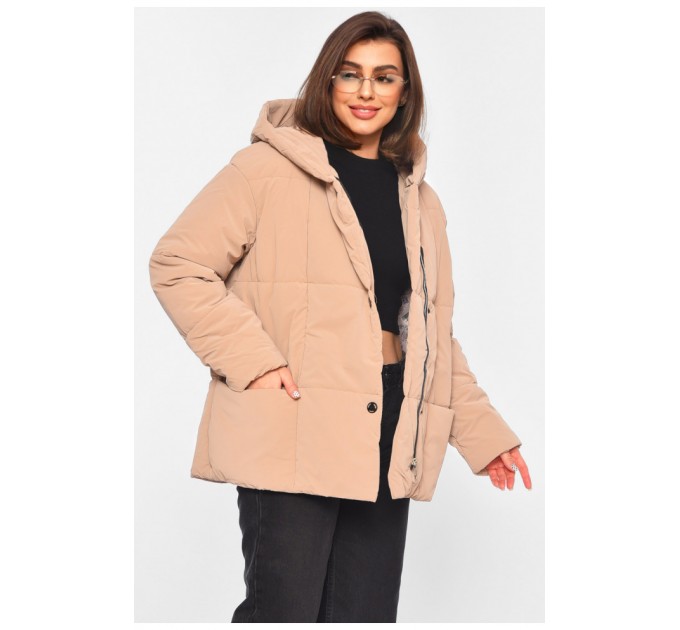 Куртка женская демисезонная бежевого цвета 196554L
