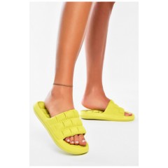 Шльопанці піна жіночі кольору лайм 196730L