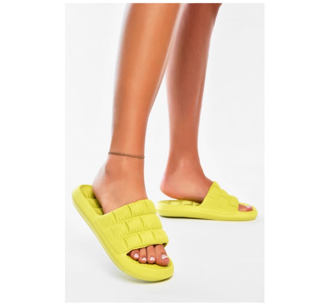 Шльопанці піна жіночі кольору лайм 196730L