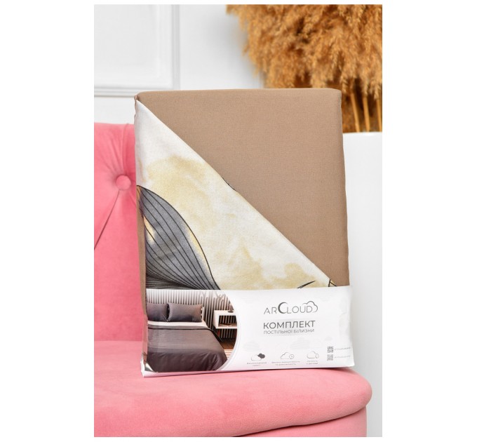 Комплект постельного белья с принтом коричневого цвета 196768L